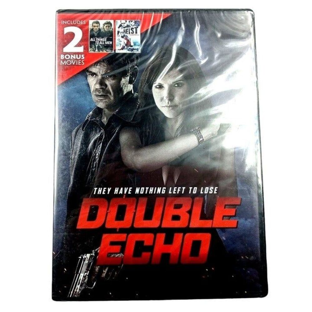 NEW 3 Movies Double Echo All Things To All Men Heist 2017 DVD